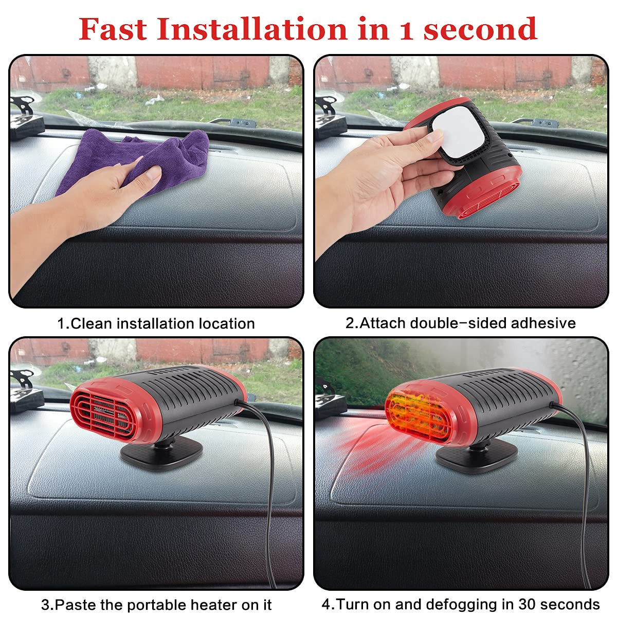 150W Heater Portable Heating Cooling Fan Defroster Demister Car Truck 12V LOT