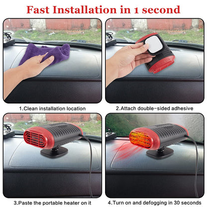 150W Heater Portable Heating Cooling Fan Defroster Demister Car Truck 12V LOT