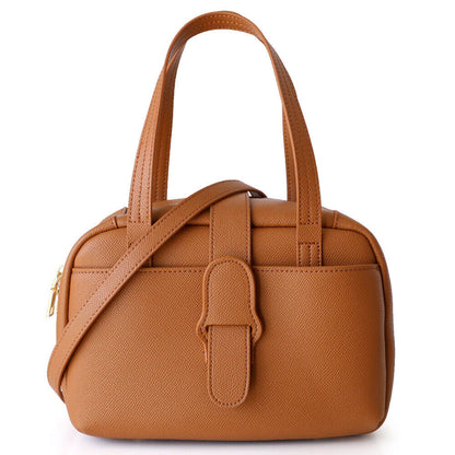 Roomy Leather Handbag Doctor Bag Purse Tote Shoulder Bag w/ Crossbody Strap