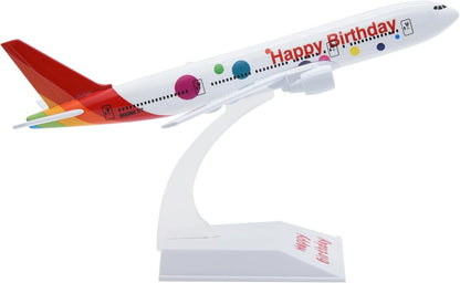 1:400 16cm B777 'Happy Birthday' Metal Airplane Model,Birthday Gift Plane Model