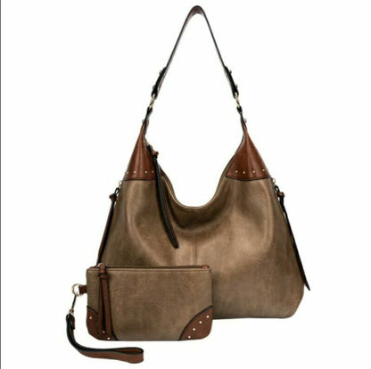 2x Celela Concealed Carry Women Concealed Studs Hobo Shoulder Handbag Purse Bag