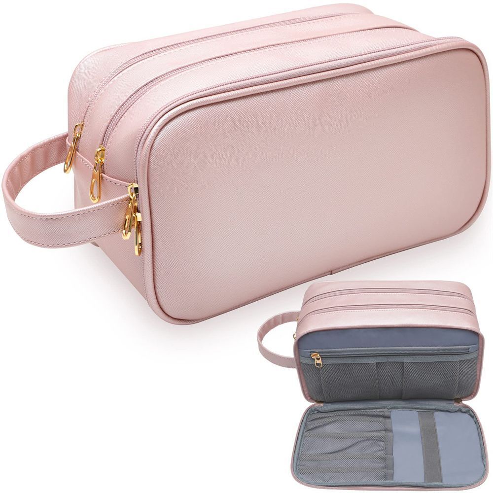 Synthetic Leather Makeup Bag Big Travel Tote Waterproof Cosmetic Bags Toiletries