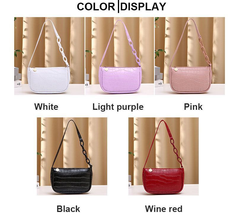 Exquisite Shopping Bag Retro Totes Shoulder Bags Leather Chain Handbag 20*5*13CM