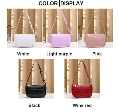 Exquisite Shopping Bag Retro Totes Shoulder Bags Leather Chain Handbag 20*5*13CM