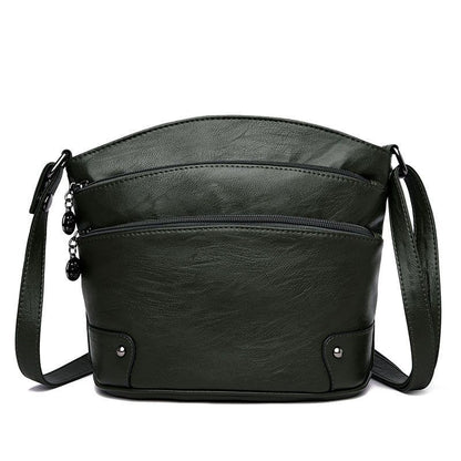 Multi-layer Pockets Genuine Leather Shoulder Bag Handbag Bag Small Crossbody Bag