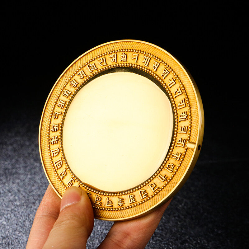 9.2cm New Copper Buddhist Quasi Mentioned Mirror Buddha Supplie Ornaments