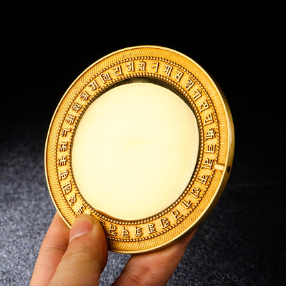 9.2cm New Copper Buddhist Quasi Mentioned Mirror Buddha Supplie Ornaments