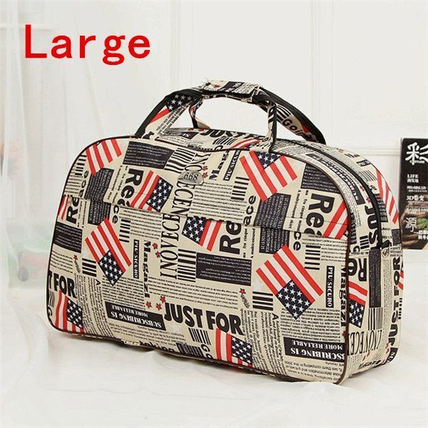 Women Travel Bags Print Nylon Waterproof Men Luggage Duffel Handbags 54x19x33cm