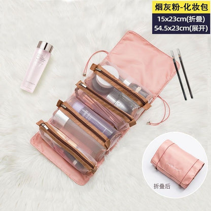 Cosmetic Bag Women Zipper Mesh Separable Cosmetics Pouch Nylon Bag Makeup Pouch