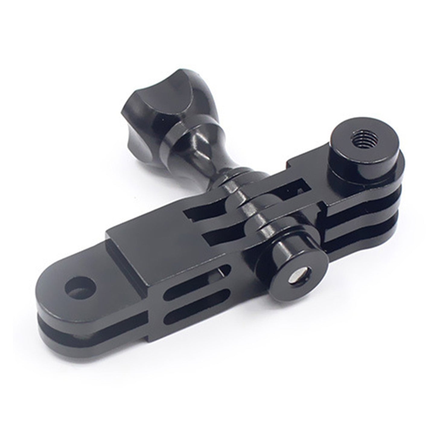 Black 3 Way Adjustable Pivot Arm Alloy Adapter Replacement Parts For Gopro