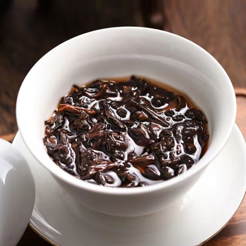 Yunnan Yiwu Ripe Pu-erh Tea Cake Qizi Premium Puer Cooked Tea Pu'er Shu 357g