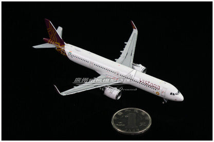 1:400 JC Wings Vistara AIRBUS A321neo Passenger Airplane Diecast Aircraft Model