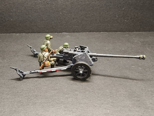 1/72 World War II German Pak-40 anti tank gun+soldier model