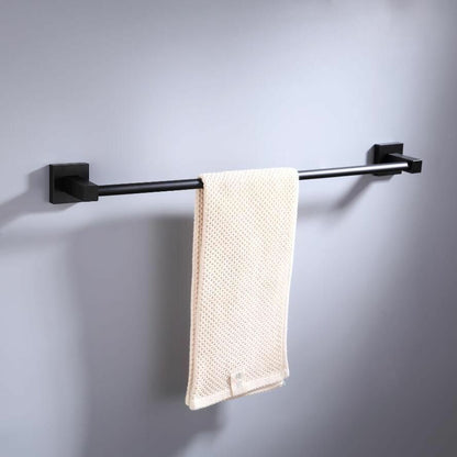 Towel Bars Bathroom Hanger 55CM Matte Black Double Space Aluminum Accessories
