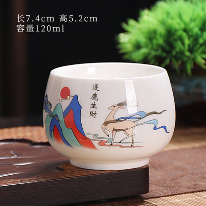 4pcs/lot 120ml Tea Cup Zen Style Chinese Mater Cups Full Handmade Puer Tea Cups
