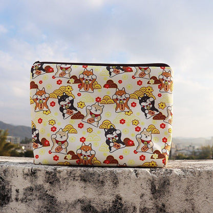 Bonded Fabric Storage Bag Travel Toiletries Organize Cosmetic Bag Makeup Purse