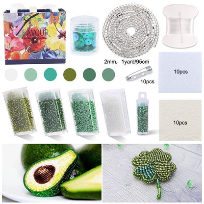 Beading Embroidery Kits 4~39Pcs Glass Seed Bead Needlework Jewelry Crafts Making