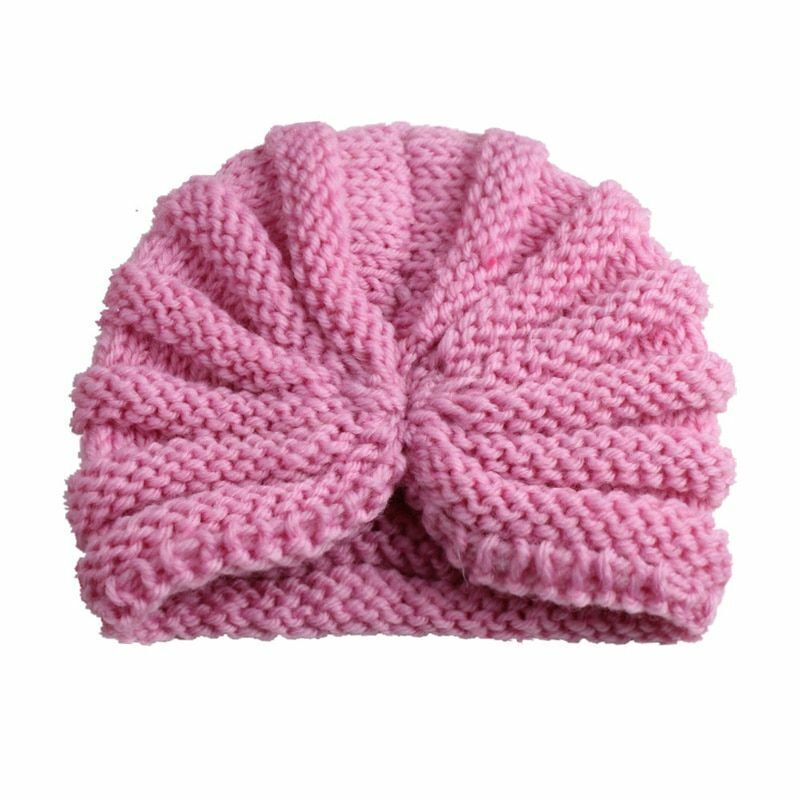 Baby Hat Knitted Winter Girls Bonnet Beanie Turban Newborn Cap Boys Accessories