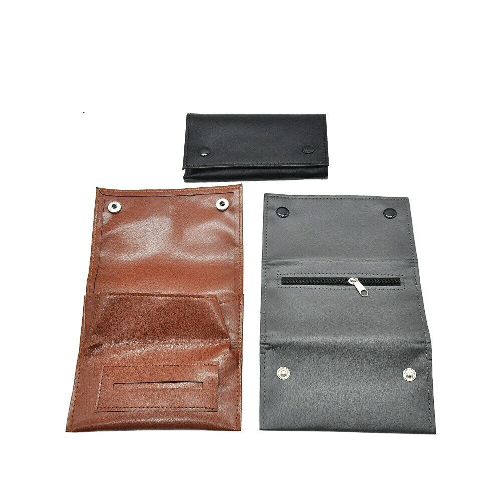 Leather Tobacco Pouch Pipe Cigarette Holder Smoking Paper Holder Wallet Male Bag