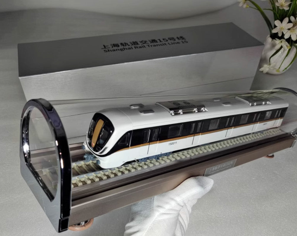 1:68 43CM Shanghai Railway Transit Line 15 Passenger Car Trains Diecast Model