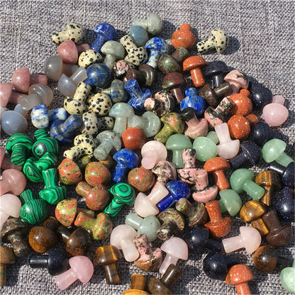 A lot 15MM+ Natural mushroom Quartz Crystal Carved Polishing Wholesale Healing-5