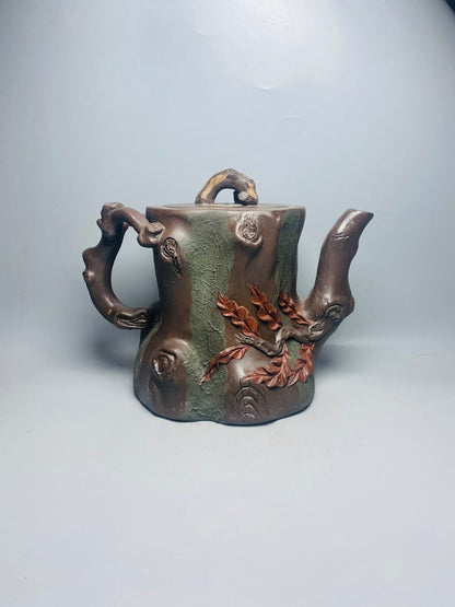 Chinese Yixing Zisha Clay Handmade Exquisite Teapot （树桩 底款：陈鸣远）