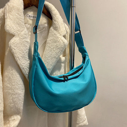 Oxford Cloth Shoulder Bag Solid Color Tote Bag Large-capacity Dumpling Bag