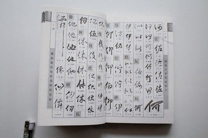 Ancient Brush Ink Calligrapher Running Script Cursive Script Dictionary Book