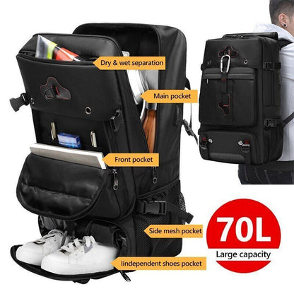 Travel Backpack Men 70L Outdoor Camping Backpacks Luggage Bag Shouler Laptop