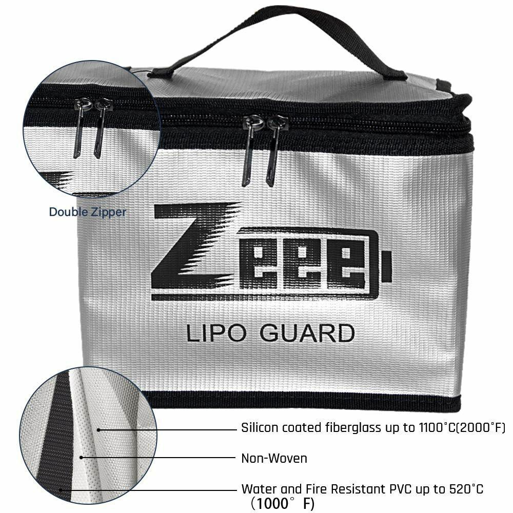 RC Lipo Battery Safe Bag 215*145*165mm Fireproof Explosion Proof Guard Portable