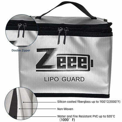 RC Lipo Battery Safe Bag 215*145*165mm Fireproof Explosion Proof Guard Portable