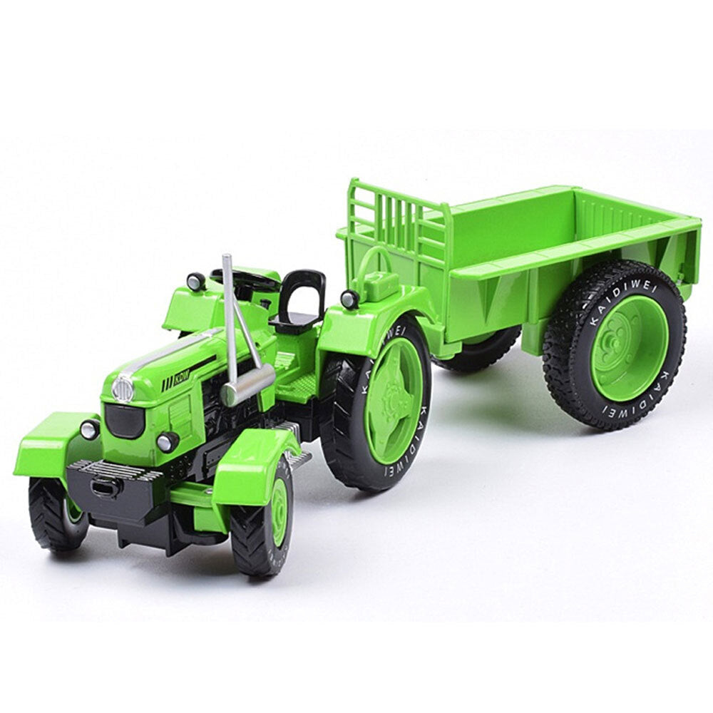 Farm Tractor Toy with Trailer Diecast Farm Vehicle Model Car Toys for Boys Green