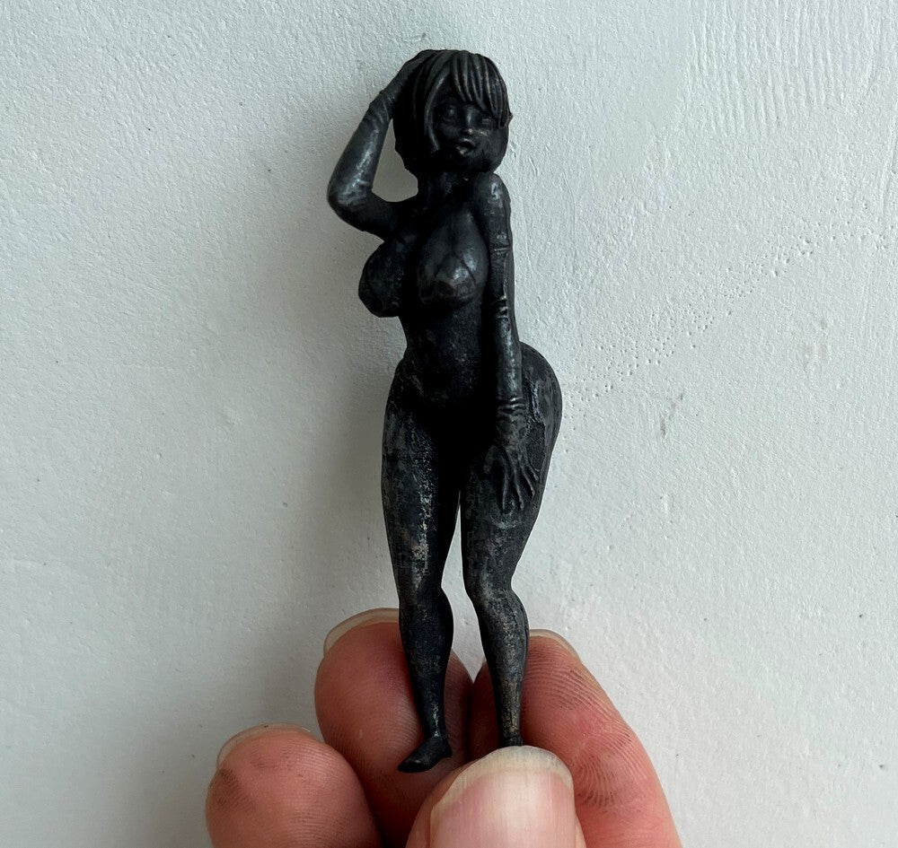 Brass Naked Girl Statue Art Beauty Human Model Bia Ass Hand Artwork Decor