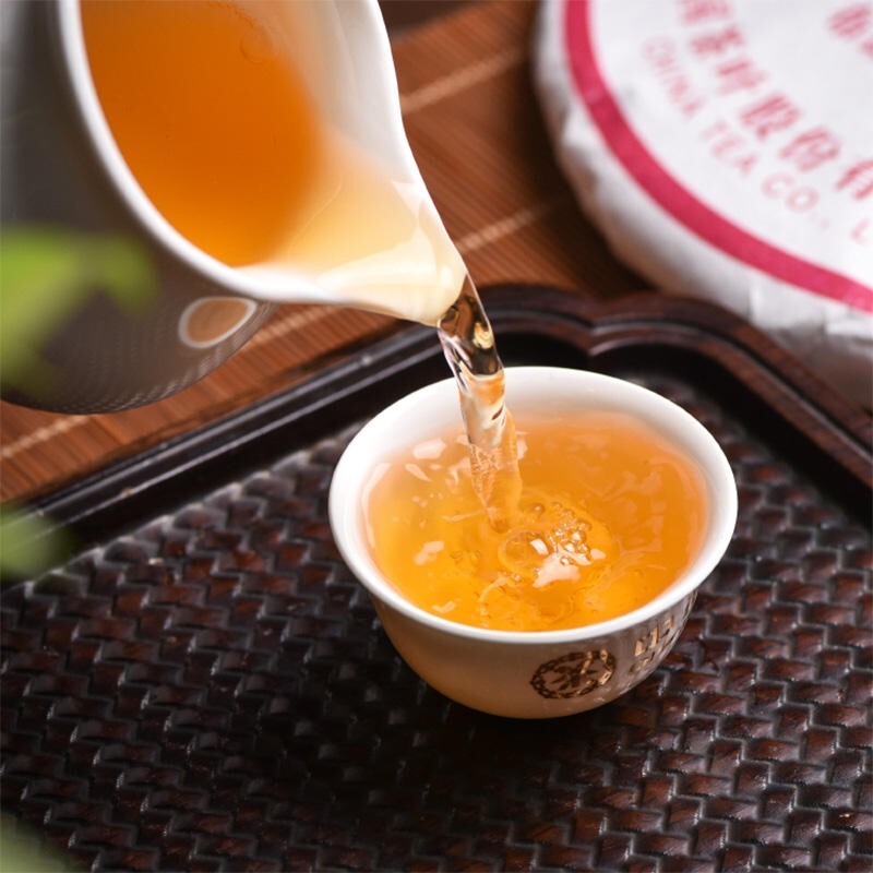 357g, 2021 China CNNP ZhongCha bulang qizi Puerh Pu er Raw Cake tea,puer tee erh