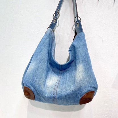 Blue Denim Shoulder Bag Handbag Classic Messenger Messenger Bags Handbag Purse
