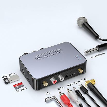 4 IN 1 3.5mm AUX NFC to 2 RCA Bluetooth 5.1Audio Adapter Transmitter Receiver G