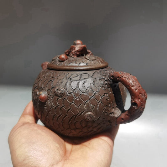 Chinese Yixing Zisha Clay Teapot Spring Pot Gu Jingzhou 380ml