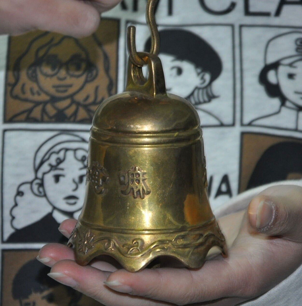 Tibet Buddhism temple bronze Gilt Feng shui exorcism Bell chung Statue