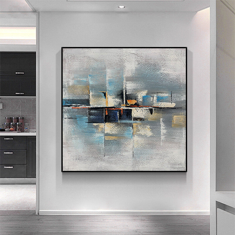 Abstract Painting On Canvas Hand-painted Oil Painting Urban Colorful Wall Art