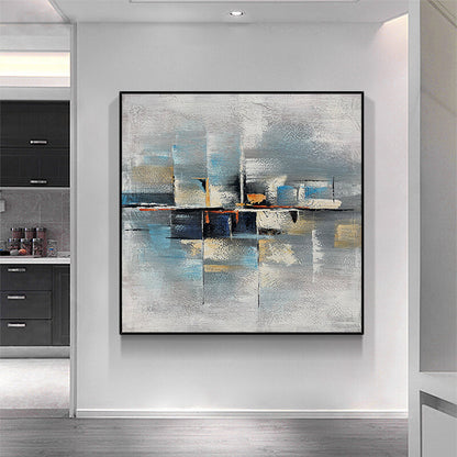 Abstract Painting On Canvas Hand-painted Oil Painting Urban Colorful Wall Art