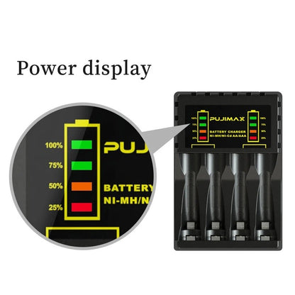 Intelligent Battery Charger 4 Slot For AA AAA NI-CD NI-MH Rechargeable Batteries