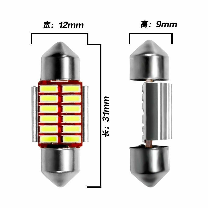 LED Bulb C5W C10W 31mm 36mm 39mm 42mm Super Bright 4014 SMD Canbus Auto Interior