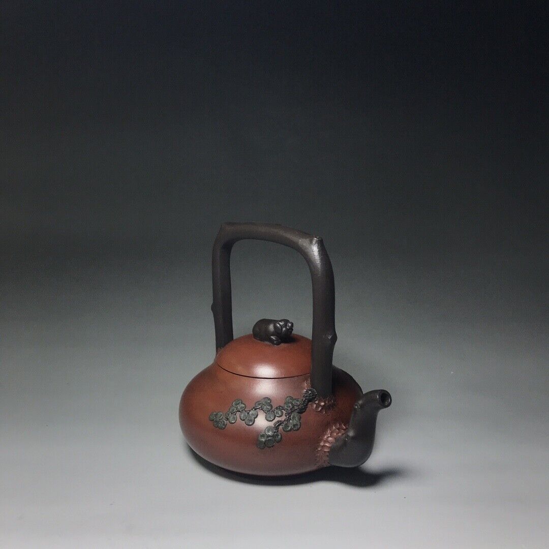 Chinese Yixing Zisha Clay Handmade Exquisite Teapot （提梁壶 底款：蒋蓉））