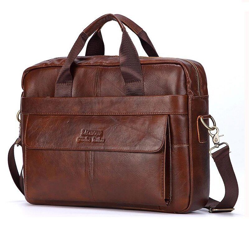 Men Genuine Leather Handbags Leather Travel Bags Men's Crossbody Shoulder Bag