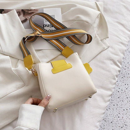 Small Bucket Shoulder Bag Synthetic Leather Messenger Bag Crossbody Bags Casual