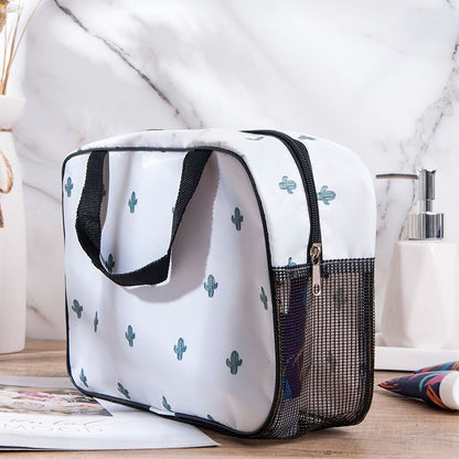 Traveling Cosmetic Bag Black Grey Large Hanging Bathroom Makeup Storage Wash Bag