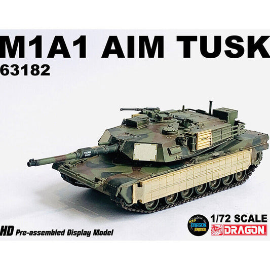 Dragon 1/72 US M1A1 AIM TUSK Abrams Main Battle Tank Finished Model Pendant