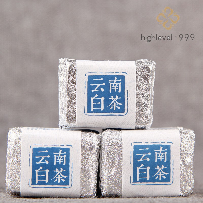 500g White Tea Brick Yunnan Dry Stored Sun Dried Compressed Mini Square Tea