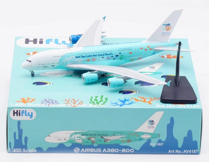 1:400 Aviation Hifly AIRBUS A380-800 Passenger Airplane Diecast Aircraft Model