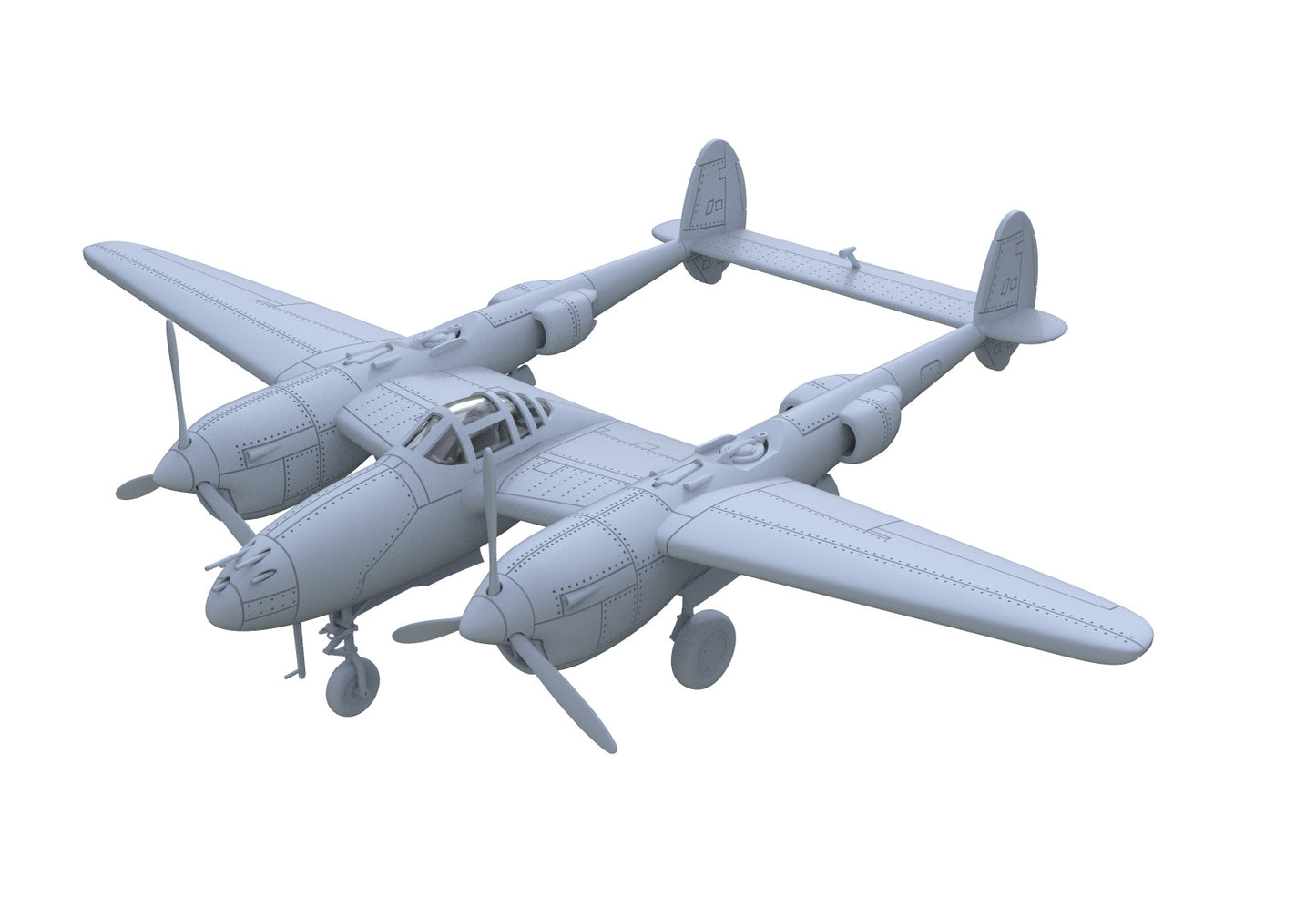 Yao's Studio LYR144234 1/144 Military Model Kit US P-38L-5-LO Lightning Fighter